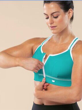 Shefit Ultimate Sports Bra Zip front Tik Tok Famous 5 Luxe 5Luxe Teal